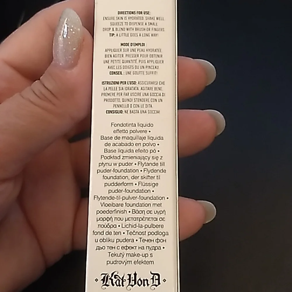Kat Von D True Portrait liquid to power foundation in color deep 096. 1 FL OZ